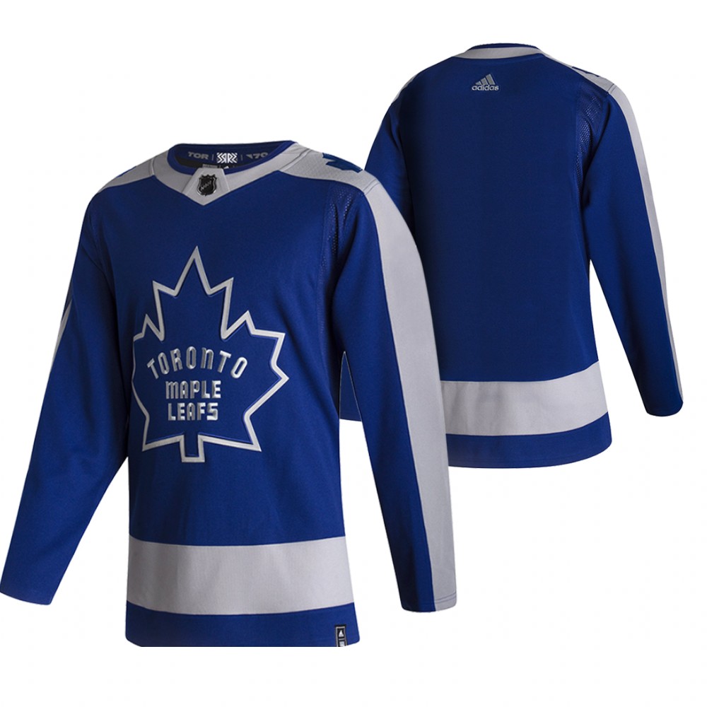 Cheap 2021 Adidias Toronto Maple Leafs Blank Blue Men Reverse Retro Alternate NHL Jersey